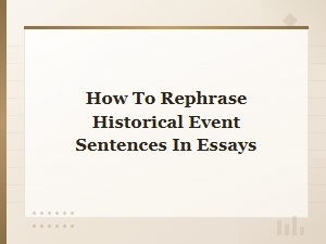 Historical Vocabulary Alternatives for Rephrasing Event Sentences in Essays