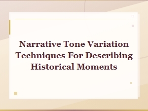 Narrative Tone Variation Techniques for Describing Historical Moments